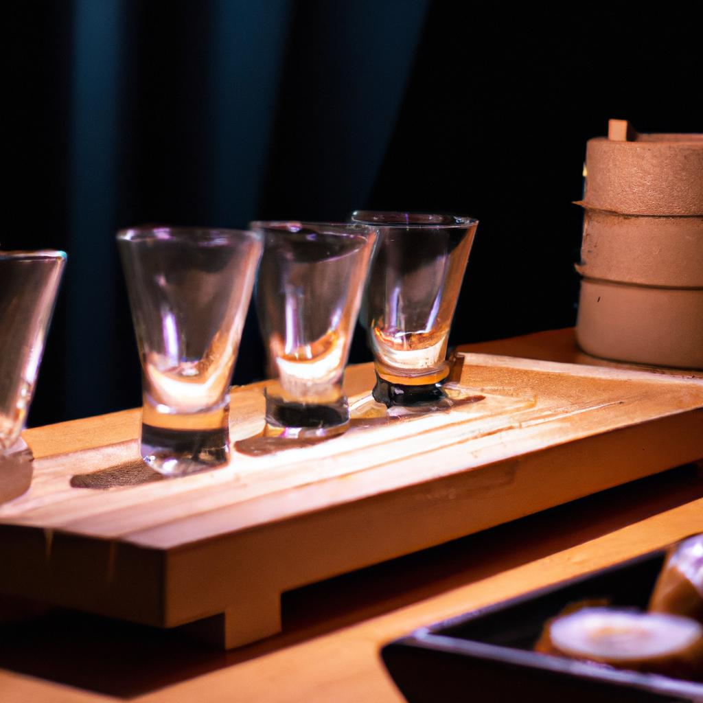 日本酒飲み比べで味覚体験